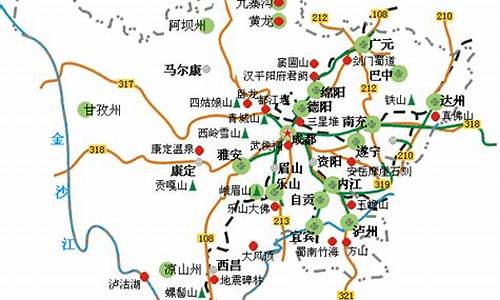 四川旅游景点地图全图_四川旅游景点地图全